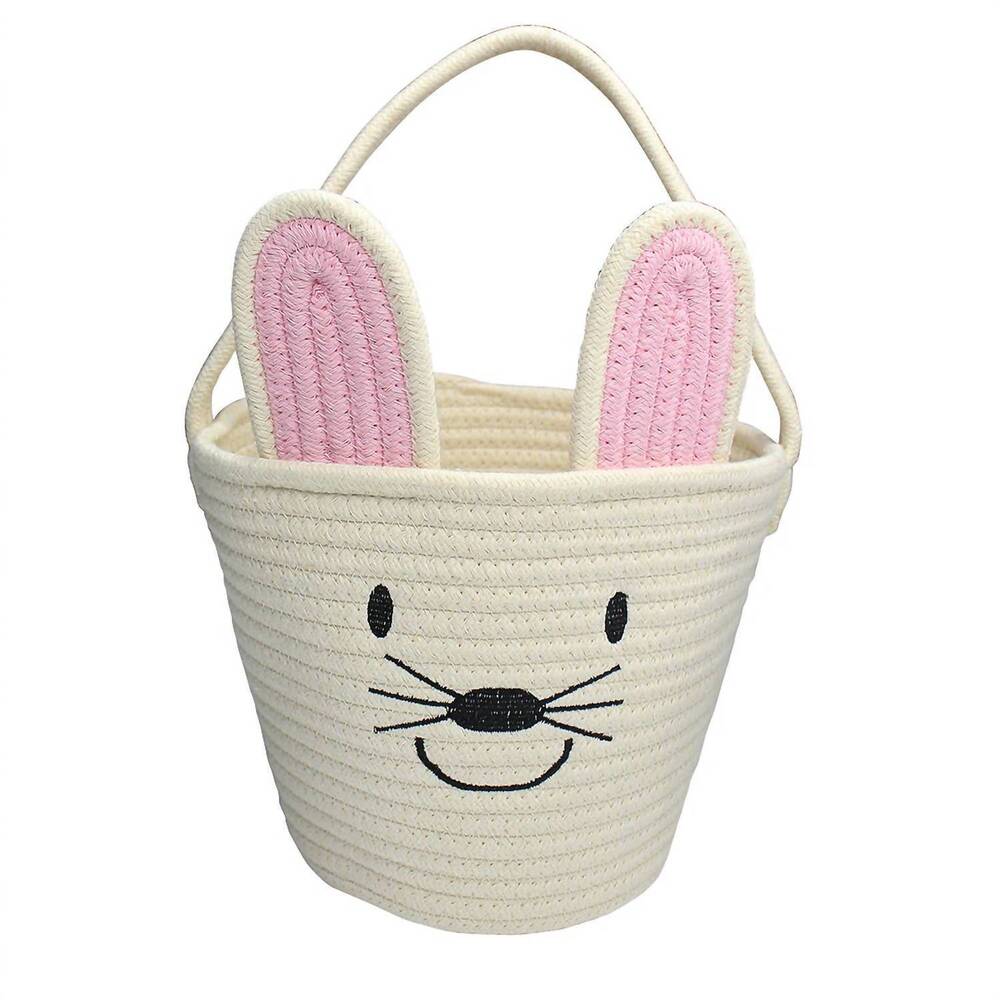 NEW EMERSON AND FRIENDS girl's bunny rope basket in cream
